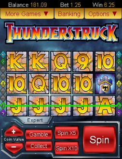 Thunderstruck on All Slots Mobile